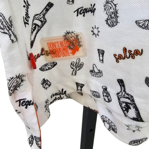A Fish Named Fred Mens Short Sleeve polo Henley, Vacation, Resort, Salsa, XL - Picture 3 of 9